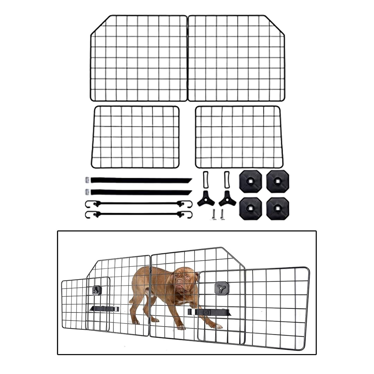 Dog Car Barrier Vehicle Gate Heavy Duty Travel Accessories Car Dog Guardrail Pet Supplies