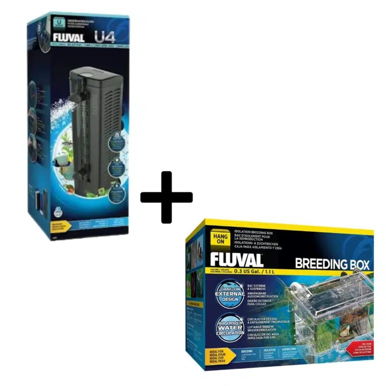 Fluval U4 Underwater Filter and Hang-On Breeding Box Combo