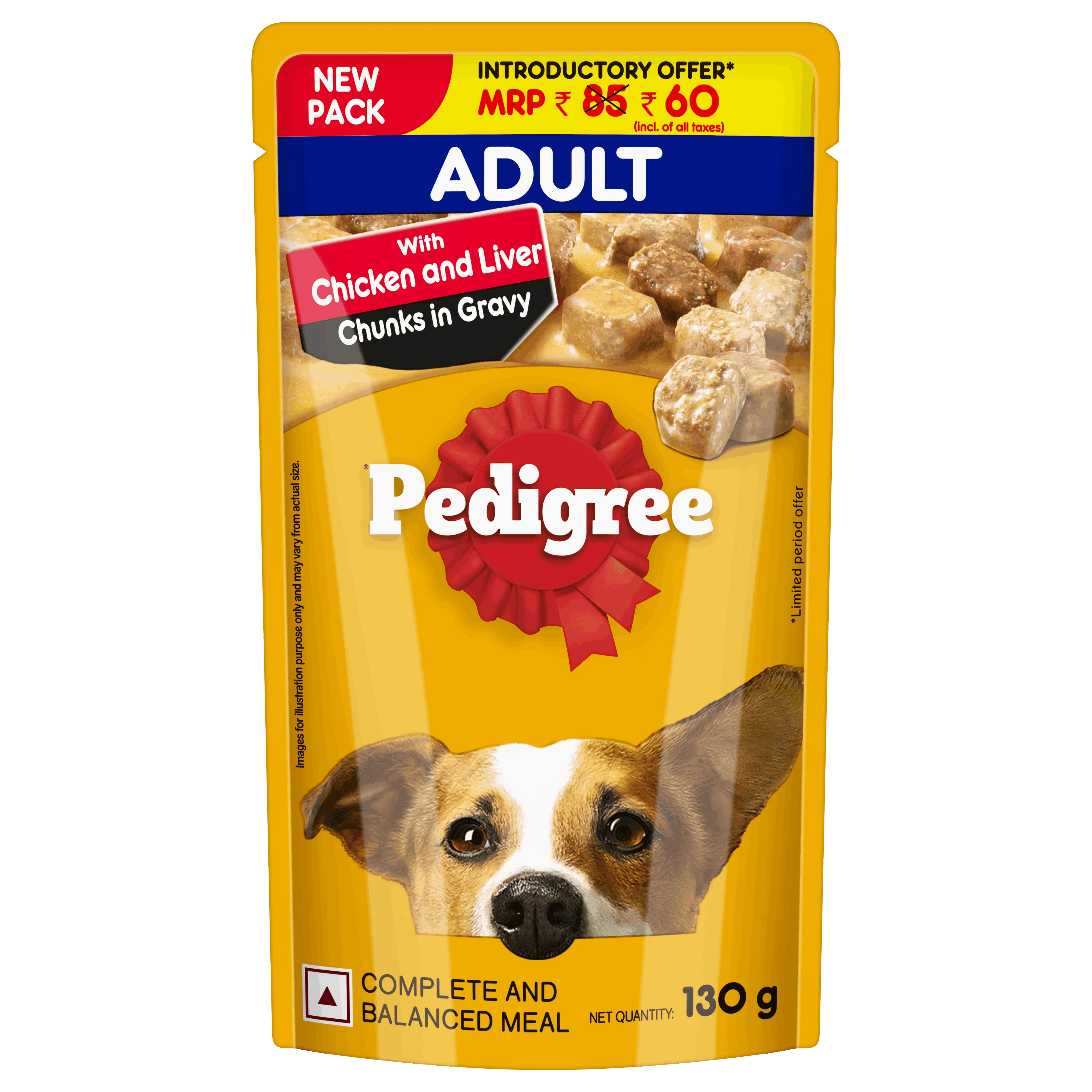 PEDIGREE Chicken & Liver Chunks in Gravy for Adult Dogs