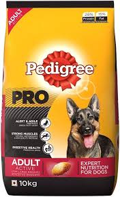 Pedigree PRO Expert Nutrition Active Adult Dry Dog Food, 10 kg Pack