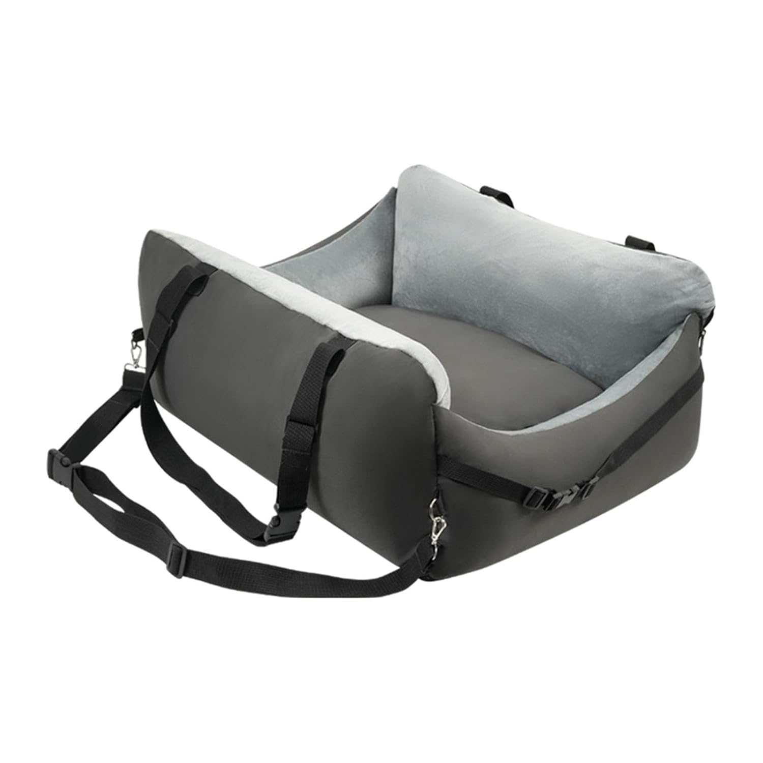Small Dog Car Travel Bed Booster Seat Accessory Lightweight Adjustable Strap Grey DOG