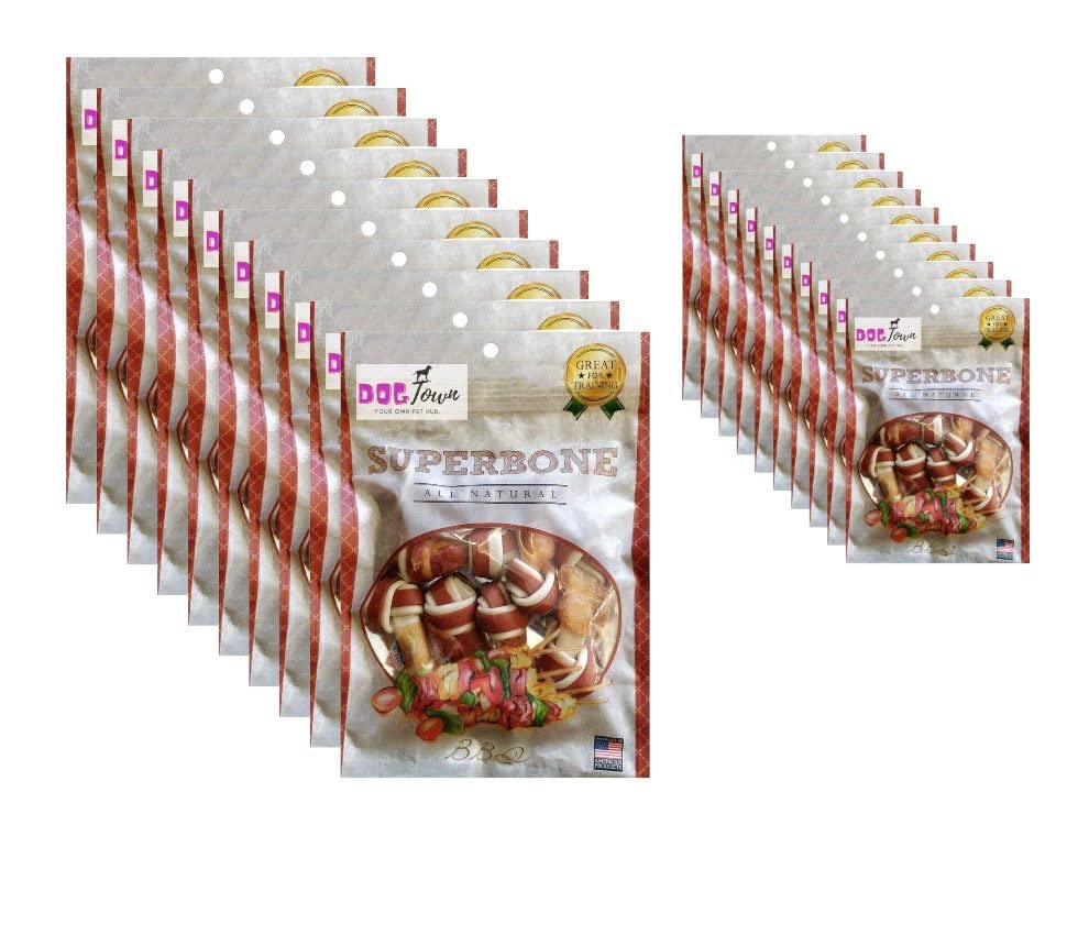 Superbone Knotted BBQ Dog Treat – Pack of 20