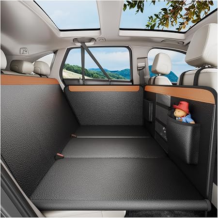 Thickened Leather Car Back Seat Cover for Dogs, More 40% Extender with Hard Bottom and Better Accessory